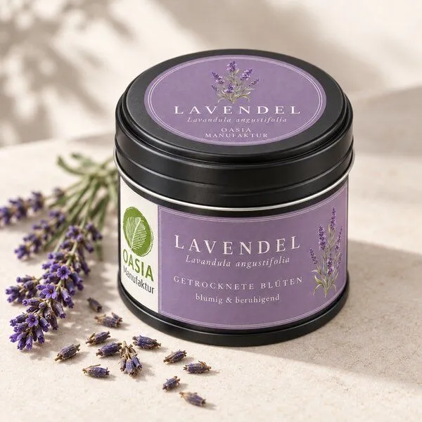 Oasia Manufaktur Oasia Manufaktur Getrocknete Lavendelblüten in Aromadose | Bioqualität – Produktbild 1 von 2
