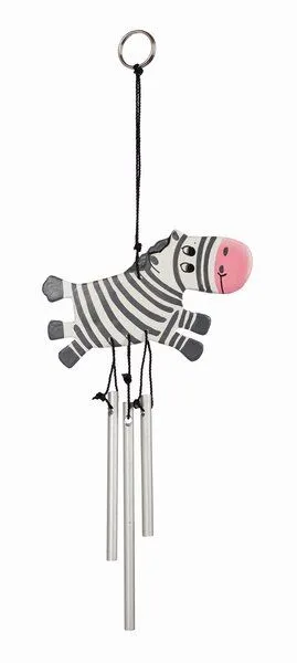 El Puente El Puente Windspiel "Zebra" | Fair Trade & Handmade aus Indonesien, Weiß,schwarz, – Produktbild 1 von 1