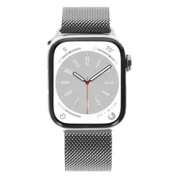 Apple Apple Watch Series 8 GPS + Cellular 41mm Edelstahl silber Milanaise-Armband silber – Produktbild 1 von 1