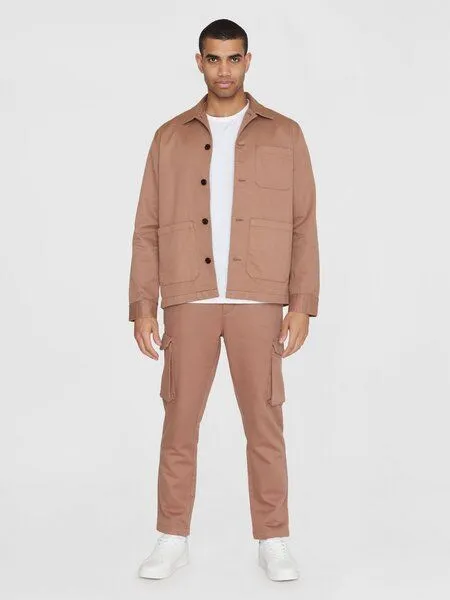 KnowledgeCotton Apparel KnowledgeCotton Apparel Overshirt TWILL aus Bio-Baumwolle, Braun (chocolate malt), – Produktbild 3 von 4