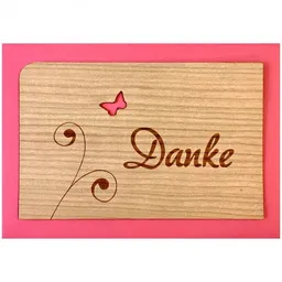 holzpost holzpost Postkarte aus Holz "Danke" – Produktbild 1 von 1