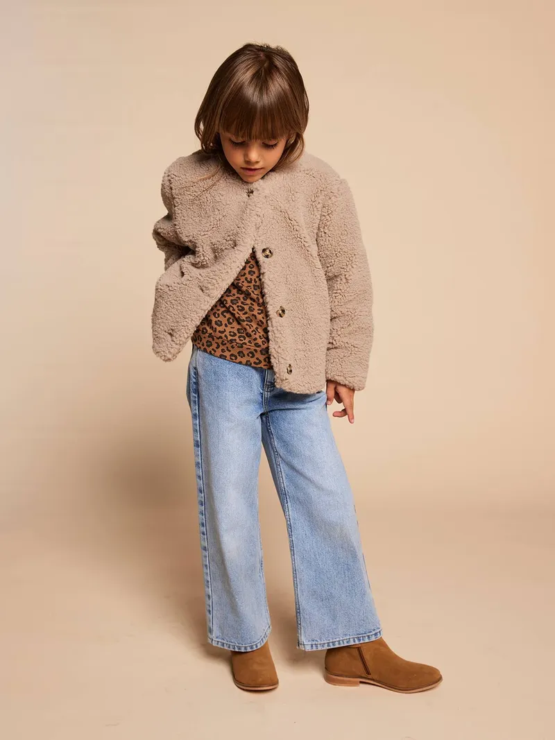 Envie De Fraise Mädchen Jacke mit Teddyfleece Mama-Tochter-Capsule, Taupe, – Produktbild 2 von 4