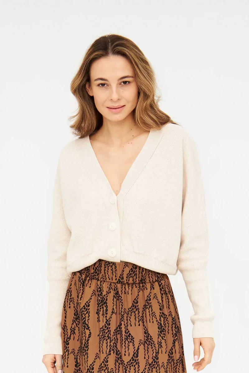 WiDDA Widda Damen vegan Strickjacke Kara Beige, Beige, – Produktbild 2 von 2