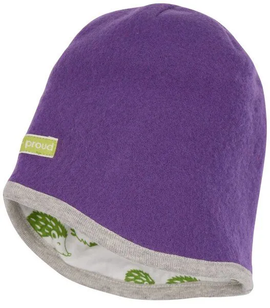 loud + proud loud + proud Baby & Kinder Mütze Wollfleece, GOTS-zertifiziert, Violet(lila), – Produktbild 2 von 3