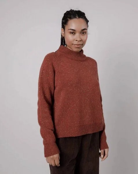Brava Fabrics Brava Fabrics Perkins Wool Cropped Sweater Spice – Produktbild 2 von 4
