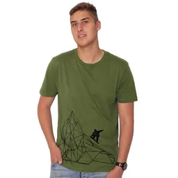 HANDGEDRUCKT HANDGEDRUCKT RESTPOSTEN "Origamipiste" Männer T-Shirt – Produktbild 1 von 1