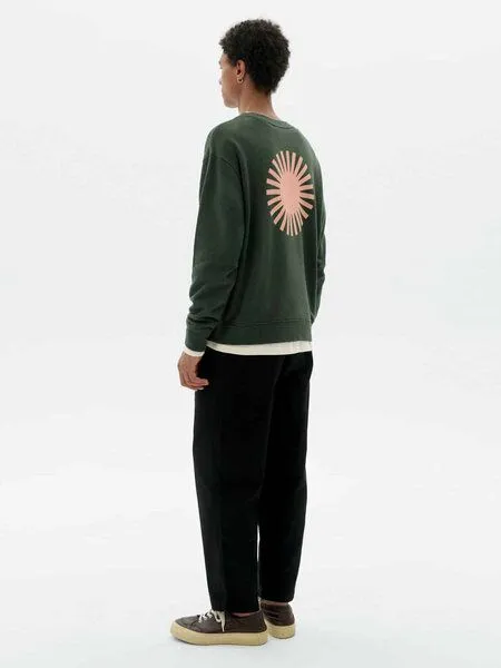 thinking mu thinking mu Herren Sweatshirt - Sol Contrast Leon Sweatshirt, Bottle green (grün), – Produktbild 4 von 4