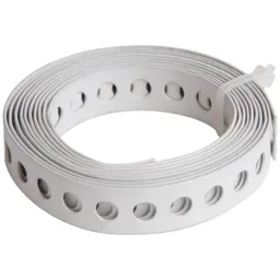 Alberts ALBERTS Lochband, verzinkt, weiß kstbesch., Breite 12 mm, Länge 1,5 m – Produktbild 1 von 1