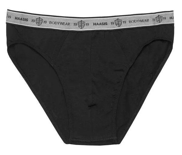 Haasis Bodywear Haasis Bodywear Herren Slip ohne Eingriff Single Jersey 3er Pack,Bio Baumwolle/Elasthan, Schwarz, – Produktbild 2 von 4