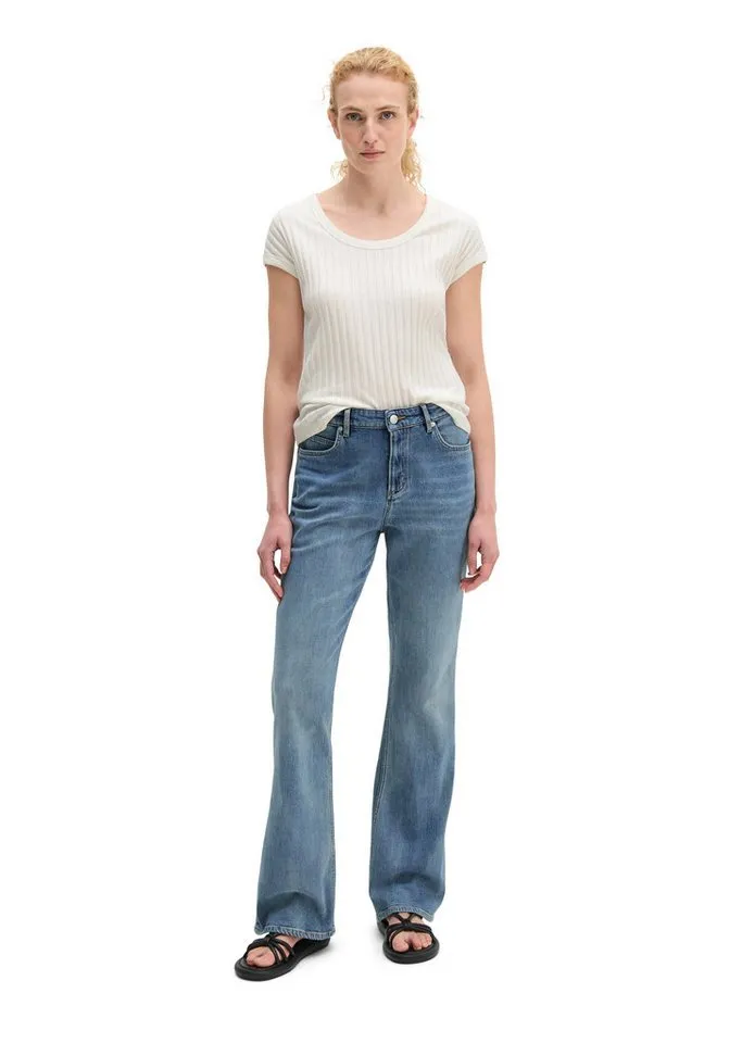 Marc O'Polo Marc O'Polo Schlagjeans aus Organic-Cotton-Lyocell-Mix-Stretch, Blau, – Produktbild 5 von 5