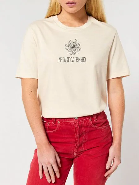 Human Family Human Family Bio Unisex Rundhals T-Shirt "Create - Change your view", Natural, – Produktbild 2 von 4