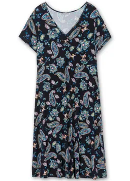 sheego by Joe Browns Jerseykleid dunkelblau-gemustert – Produktbild 1 von 1