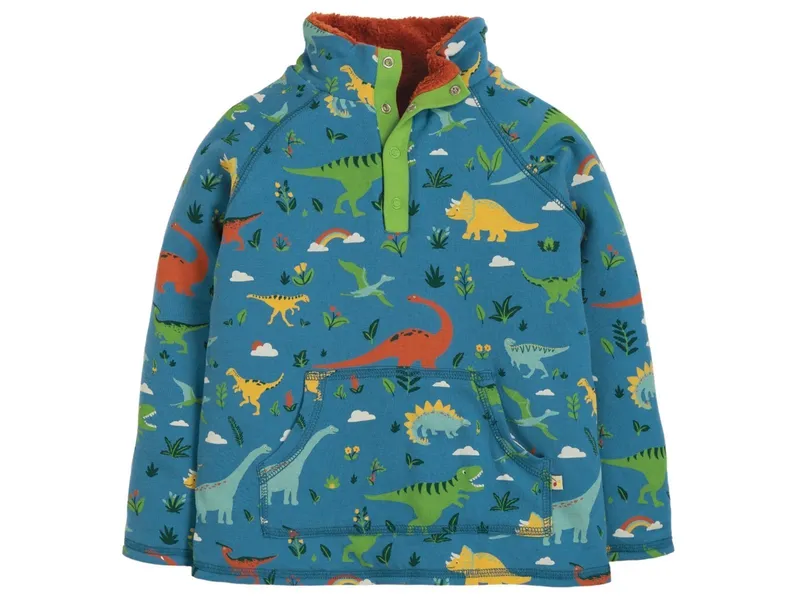 Frugi Frugi Kinder Wendepullover Dino Gr.4 (12-18 Monate), Mehrfarbig, – Produktbild 1 von 2