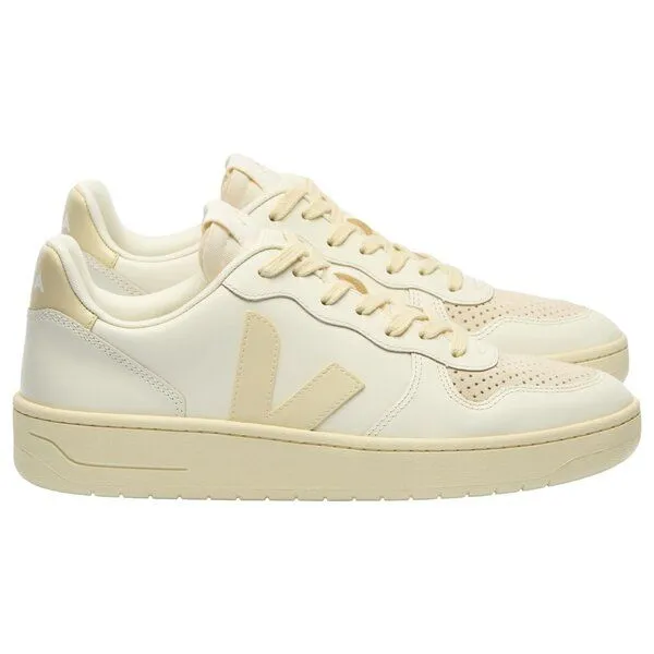 Veja Veja Damen-Sneaker V-10 Prime Leather Pure Calcaire – Produktbild 1 von 4