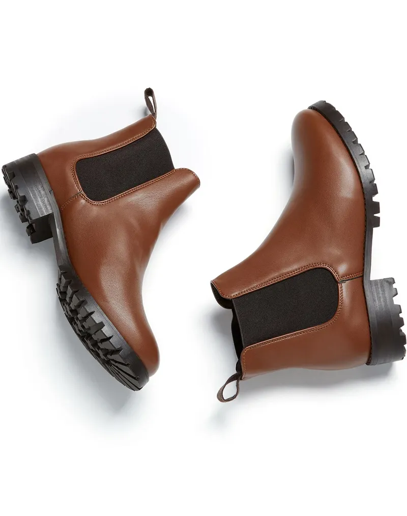 Will's Vegan Store Will's Vegan Store Damen vegan Chelsea Boots Luxe Deep Tread Maroon, Braun, – Produktbild 2 von 2