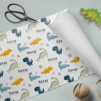 Fines Papeterie Fines Papeterie Geschenkpapier mit Dino Motiv * für Kinder * auf Rolle * 300x47 cm * – Produktbild 1 von 1