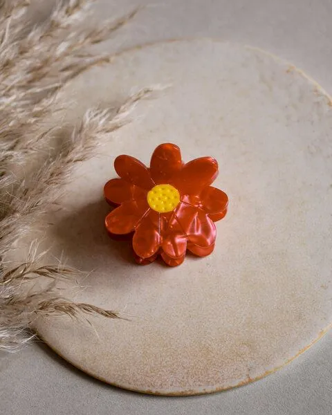 lille mus lille mus Haarklammer 'Blume', Rot, – Produktbild 3 von 4