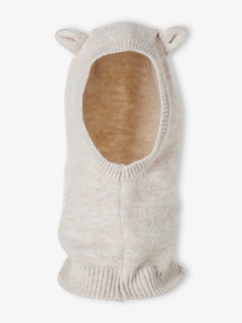 Vertbaudet Schalmütze Mädchen mit Katzenohren, Wollweiß, – Produktbild 3 von 4