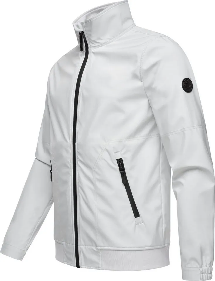 ragwear ragwear Outdoorjacke Collwie wasserdichte Herren Übergangsjacke mit hohem Kragen, Weiß, – Produktbild 3 von 4