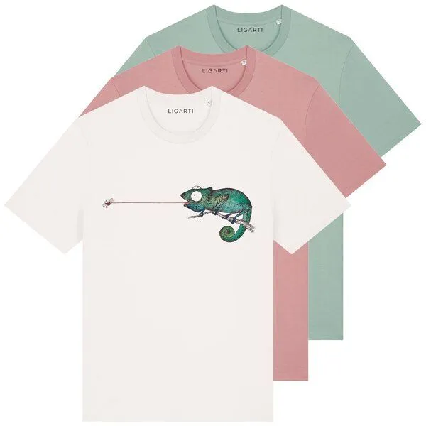 LIGARTI LIGARTI T-Shirt – Fliegenfänger, Cremeweiß, – Produktbild 3 von 5
