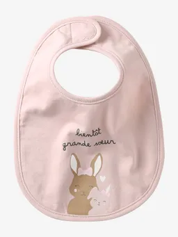 Vertbaudet Rundes Lätzchen mit Schrift Baby blush – Produktbild 1 von 1