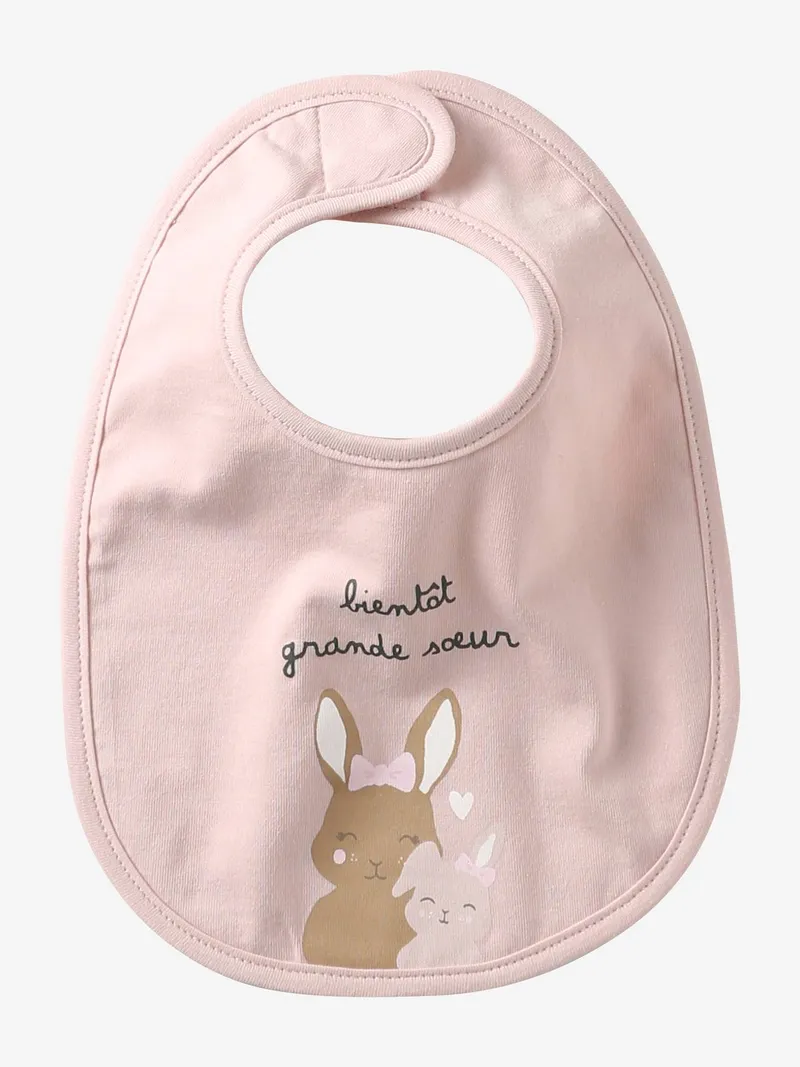 Vertbaudet Rundes Lätzchen mit Schrift Baby blush, Blush, – Produktbild 1 von 2