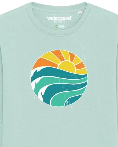 watapparel watapparel Sweatshirt Unisex Summer Sun, Caribbean blue, – Produktbild 3 von 4