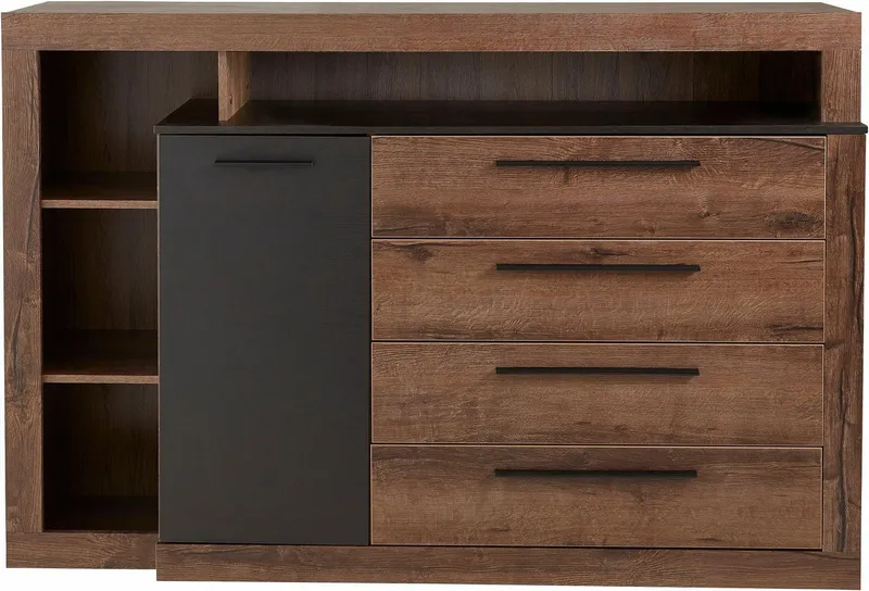 FORTE Kombikommode Bellevue, Beige|schwarz, – Produktbild 2 von 5