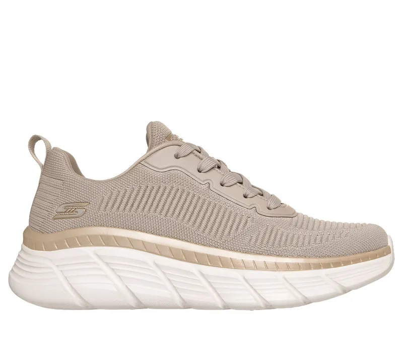 Skechers Skechers BOBS B FLEX HI-FLYING HI Sneaker, Trainingsschuh, Schnürschuh, Freizeitschuh in veganer Verarbeitung, Braun|goldfarben, – Produktbild 4 von 5
