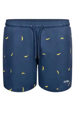 Narwal Narwal Herren vegan Badeshorts Banana Print Blau – Produktbild 1 von 1