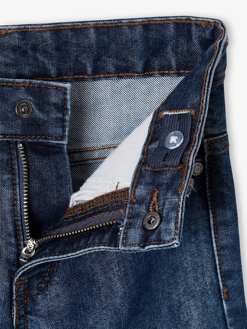 Vertbaudet Vertbaudet Robuste Cargojeans Jungen Hüftweite SLIM Bundweite verstellbar, Dunkelblau, – Produktbild 3 von 3