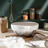 nahtur-design nahtur-design Schüsselhauben aus 100% Bioleinen, Weiß (gebleicht), – Produktbild 1 von 1