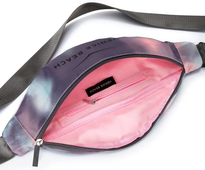 VENICE BEACH VENICE BEACH Bauchtasche Umhängetasche, Crossbody Bag, Gürteltasche, Brusttasche, Hüfttasche, Handtasche Damen zum Umhängen aus weichem Material VEGAN, Blau|grau, – Produktbild 1 von 4
