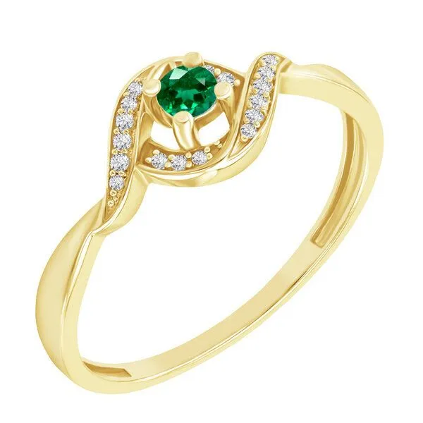 Eppi Eppi Ring mit Smaragd und Diamanten Nurisa, Gelb, – Produktbild 1 von 4