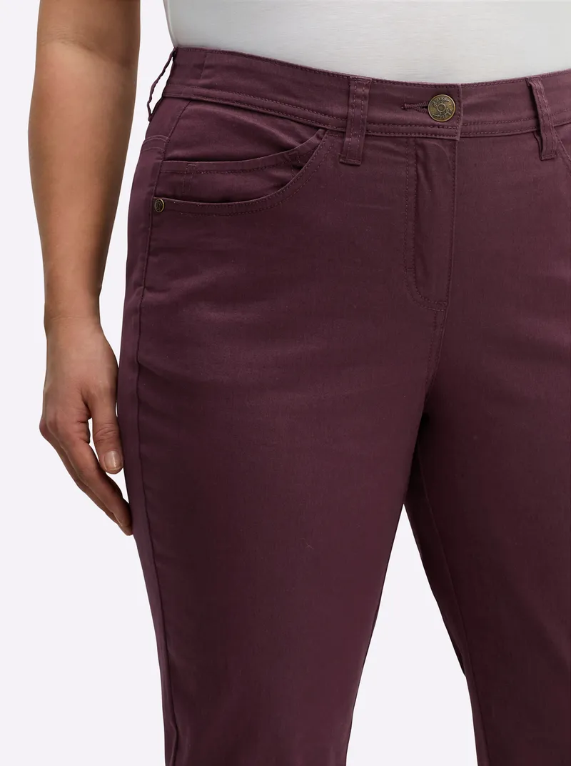sheego Hose, Burgund, – Produktbild 2 von 2