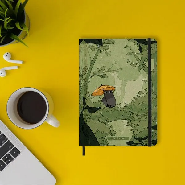 matabooks® matabooks® Nachhaltiges A5 Notizbuch/Journal/Schreibheft aus Süßgraspapier – Nari (punktiert), Forest green, – Produktbild 3 von 3
