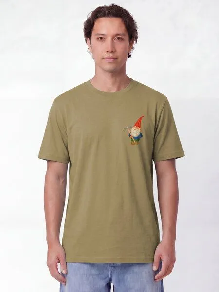 watapparel watapparel T-Shirt Unisex Gartenzwerg, Faded olive, – Produktbild 2 von 2