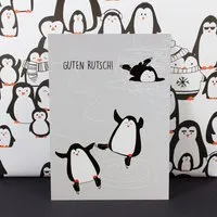 Bow & Hummingbird Bow & Hummingbird Postkarte "Guten Rutsch" – Produktbild 1 von 1