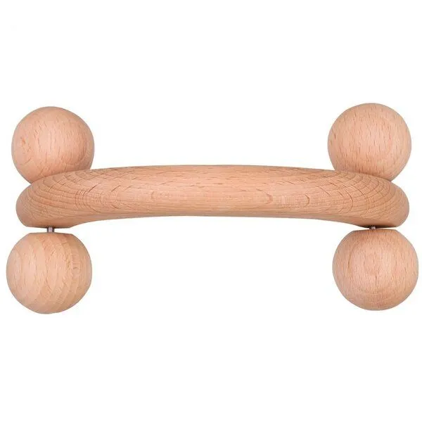 Biodora Biodora Massageroller mit 4 Kugeln – Ergonomischer Körperroller – PEFC-Buchenholz – Plastikfrei & Sanft – Produktbild 1 von 2