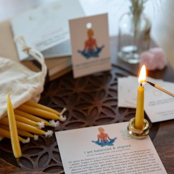 Divasya Divasya Geschenkset | 20-Minuten-Kerzen für Meditation & Achtsamkeit | I am balanced & aligned – Produktbild 2 von 4