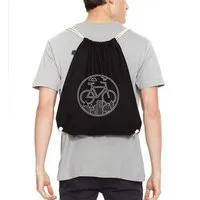 Picopoc Picopoc Turnbeutel Fahrrad / Gym Bag / Rucksack in Schwarz & Weiß aus Biobaumwolle, Schwarz, – Produktbild 1 von 1