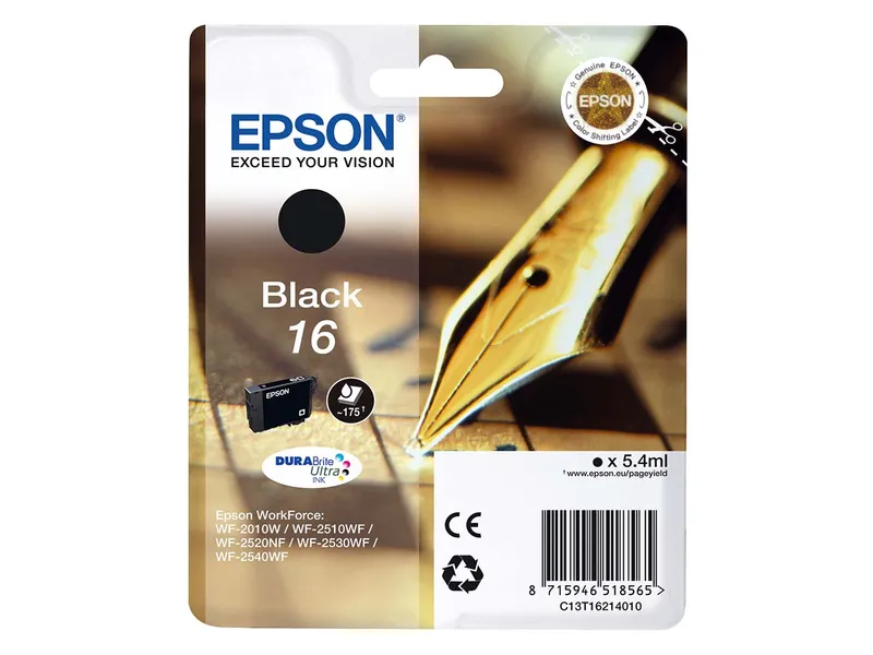 Epson Epson Tintenpatrone T1621/ 16 schwarz – Produktbild 2 von 3