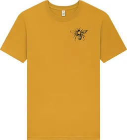 ilovemixtapes ilovemixtapes Biene Siebdruck Unisex T-Shirt Burnt Yellow – Produktbild 1 von 1