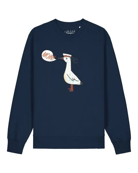 watapparel watapparel Sweatshirt Unisex Moin Seagull, French navy, – Produktbild 1 von 2