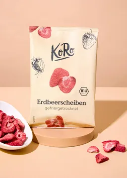 KoRo Gefriergetrocknete Bio Erdbeerscheiben 20 g – Produktbild 1 von 1