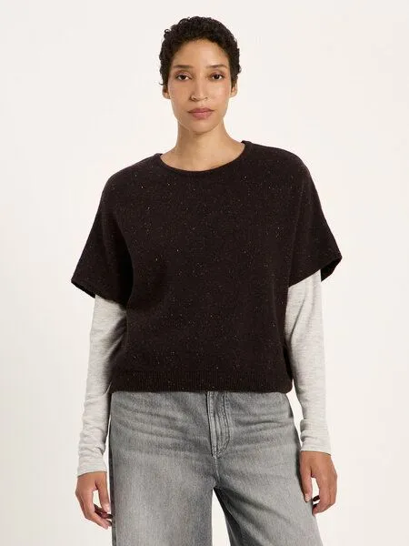 LANIUS LANIUS Oversized Pullunder, Bitter chocolate tweed, – Produktbild 2 von 5