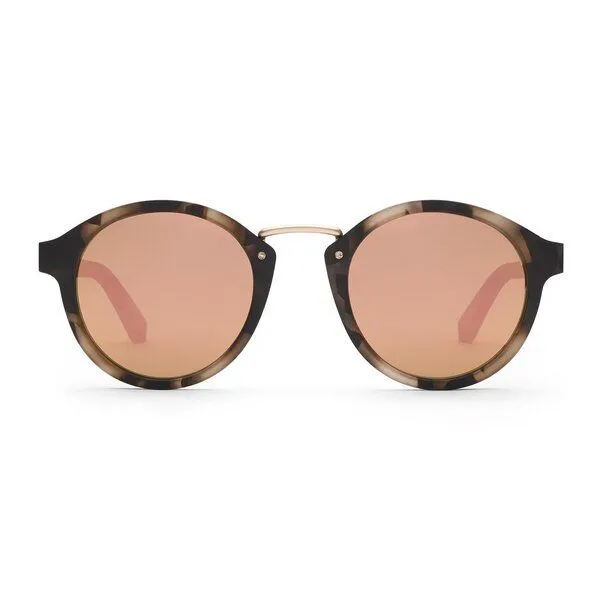 TAKE A SHOT TAKE A SHOT Runde Sonnenbrille aus Holz für Damen und Herren, Rose (havanna / walnuss / rose), – Produktbild 1 von 4