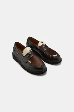 Zèta Zèta Herren vegan Loafers Unisex Douro Cow Print Braun/Weiß – Produktbild 1 von 1