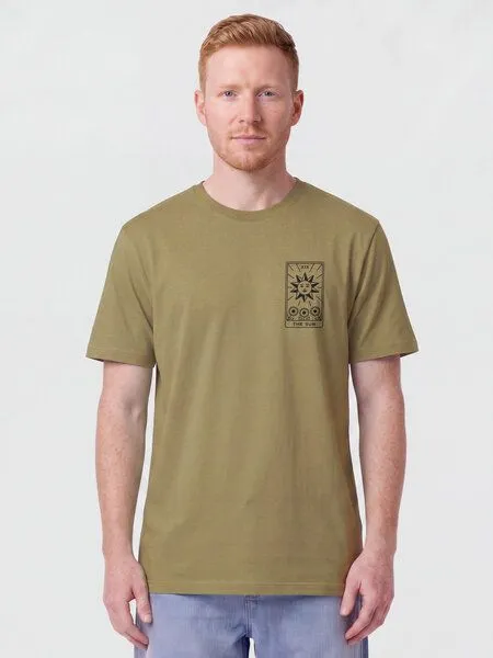 watapparel watapparel T-Shirt Unisex Tarot The Sun, Faded olive, – Produktbild 2 von 2
