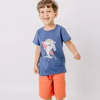 Cotokids Cotokids Kinder T-Shirt GOTS-zertifiziert aus Bio-Baumwolle, blau mit buntem Frontmotiv, kurzarm – Walkiddy, weich & hautfreundlich für Alltag und Kita – Produktbild 1 von 1